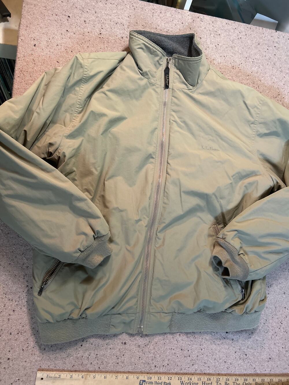 LL Bean Men’s XL Fleece Lined Jacket XL Tan